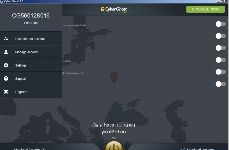 CyberGhost VPN screenshots