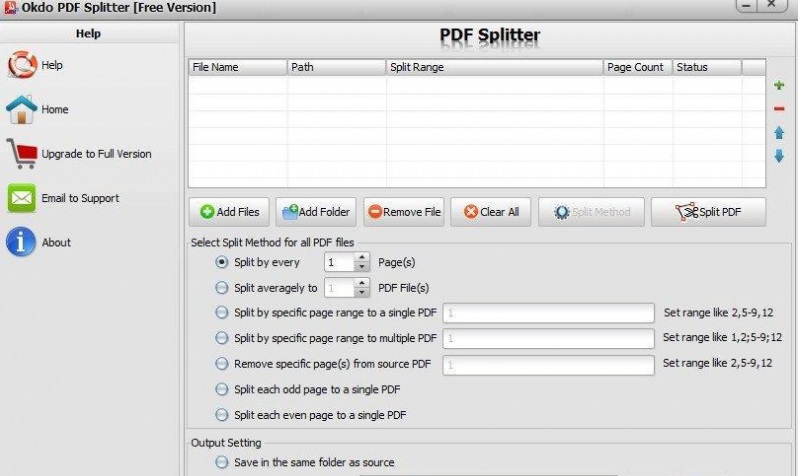 Okdo PDF Splitter Free